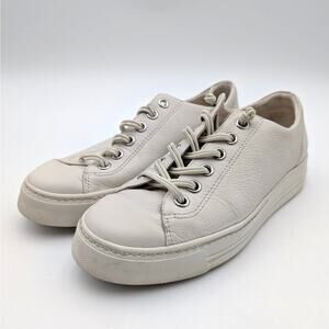 Paul Green Hadley Platform Sneaker Shoes Women's Ivory Leather Size US7.5/5UK
